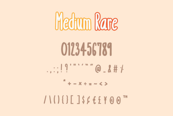 Medium Rare Font PNG with transparent background - Preview 3