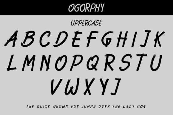Ogorphy Font PNG with transparent background - Preview 5