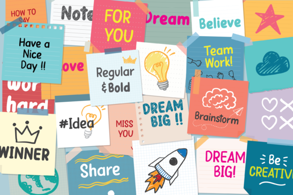 Papernotes Font PNG with transparent background - Preview 1