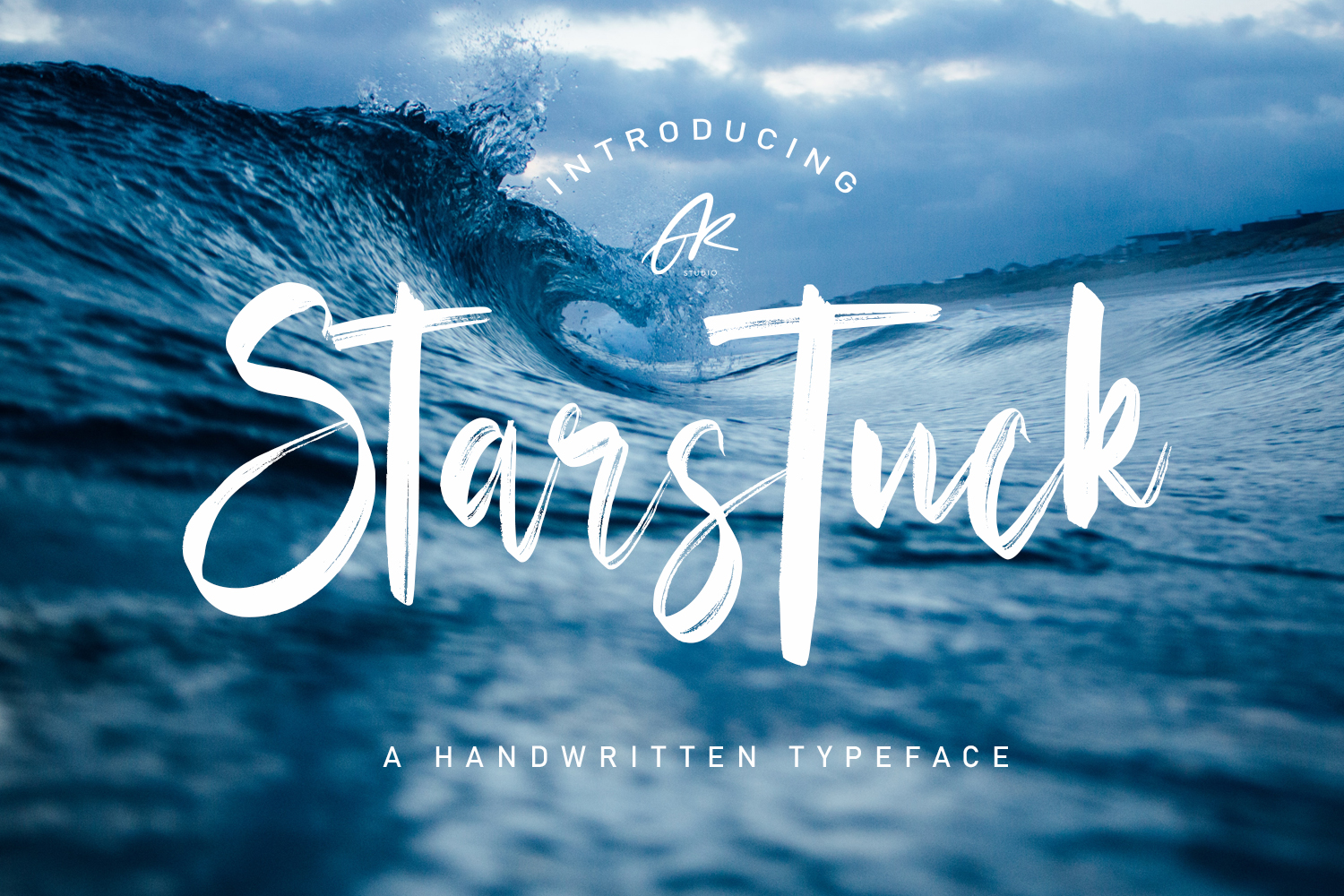 Starstuck — dynamic energetic brush script font by Arendxstudio