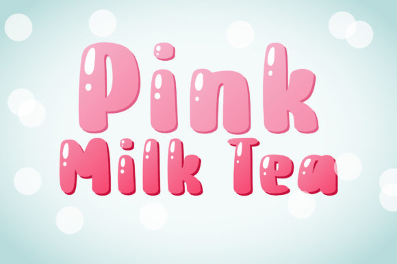 Bubble Milk Tea Font - Preview 2