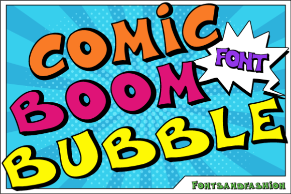 Comic Boom Bubble Font - Preview 1
