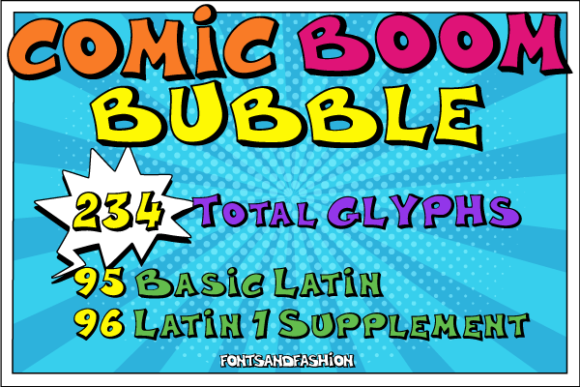 Comic Boom Bubble Font - Preview 2