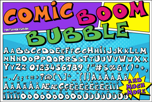 Comic Boom Bubble Font - Preview 3