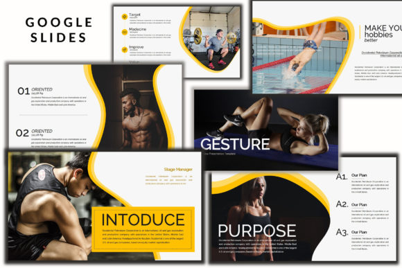 Preview of Gesture Athletics - Sport Google Slides sports presentation template
