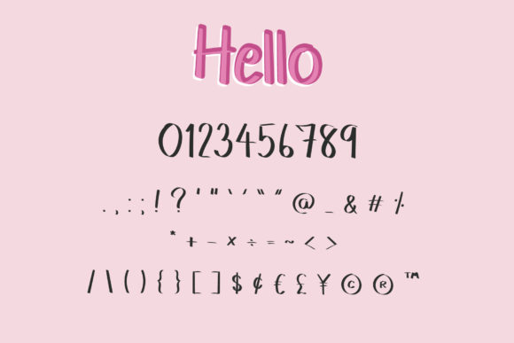 Hello Font - Preview 3