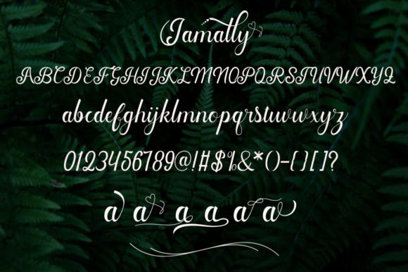 Jamally Font PNG with transparent background - Preview 1