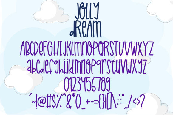 Jolly Dream Font PNG with transparent background - Preview 6