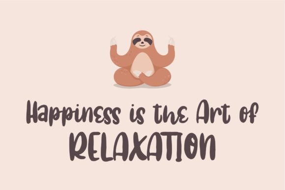 Agile Sloth Font PNG with transparent background - Preview 1