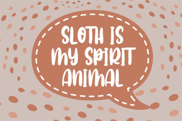 Agile Sloth Font PNG with transparent background - Preview 4