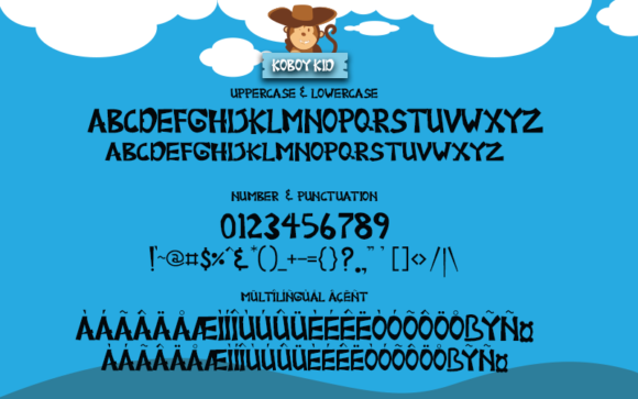 Koboy Kid Font PNG with transparent background - Preview 2