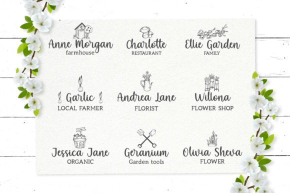 Michella Garden Font PNG with transparent background - Preview 1