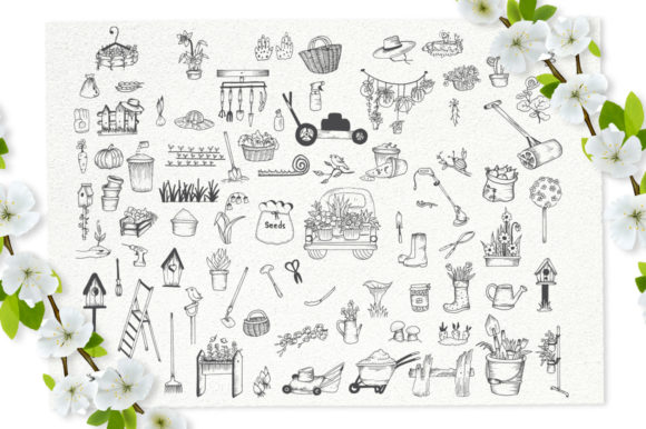 Michella Garden Font PNG with transparent background - Preview 2