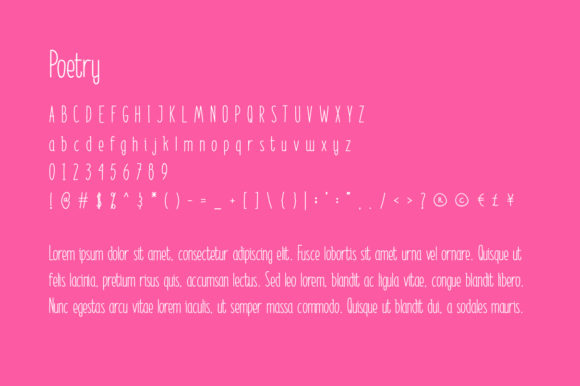 Poetry Font PNG with transparent background - Preview 1