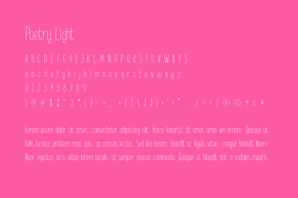 Poetry Font PNG with transparent background - Preview 2