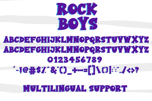 Rock Boys Font PNG with transparent background - Preview 4