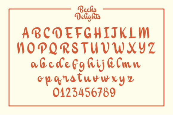 Becks Delights Font - Preview 3