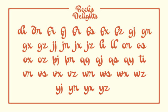 Becks Delights Font - Preview 5