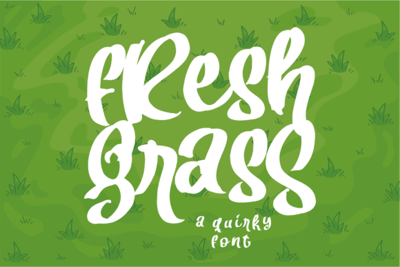 Fresh Grass Display Font By Azetype