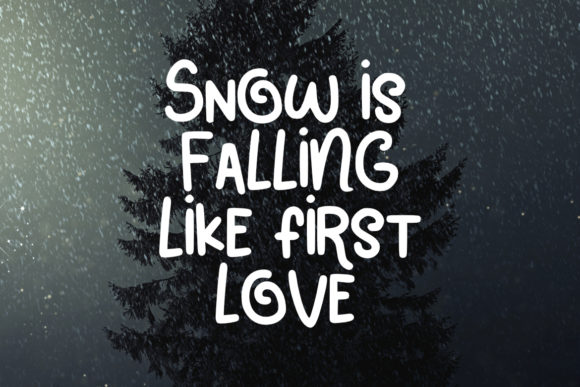 Frozen Snow Font PNG with transparent background - Preview 2