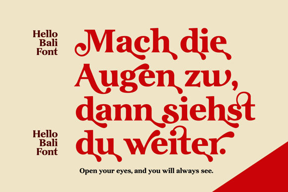 HelloBali Font font preview - 1