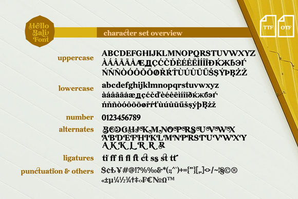 HelloBali Font font preview - 3