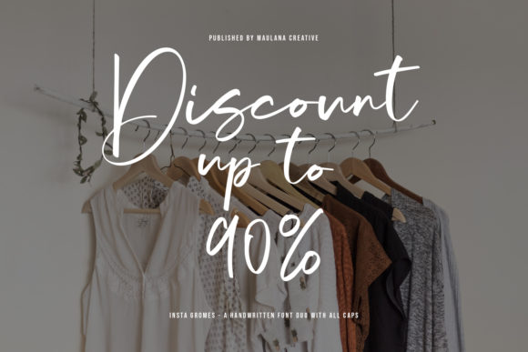 Insta Gromes Font PNG with transparent background - Preview 4