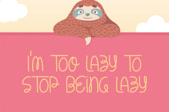 Lazy Cuties Font font preview - 3