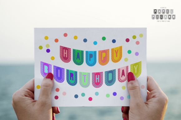 Papel Picado Font PNG with transparent background - Preview 1