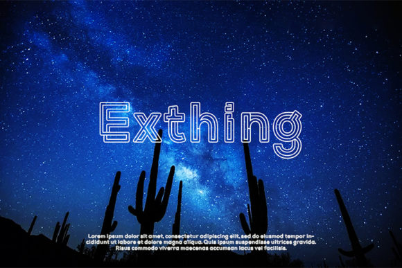 Exthing Font - Preview 3