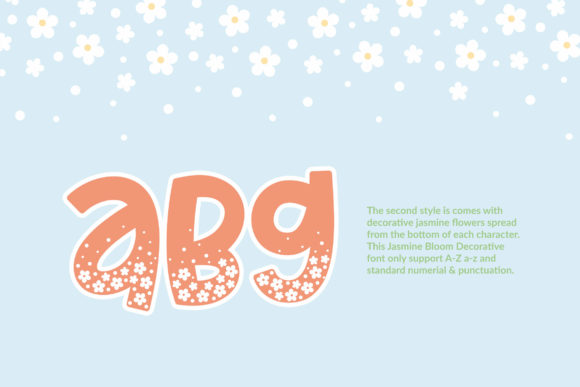 Jasmine Bloom Font PNG with transparent background - Preview 2