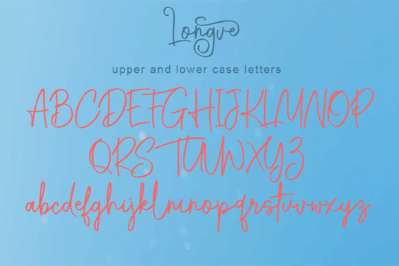 Longve Font PNG with transparent background - Preview 1