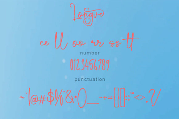 Longve Font PNG with transparent background - Preview 2