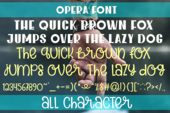 Opera Font PNG with transparent background - Preview 1