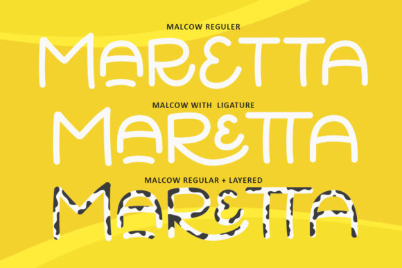 Malcow Font PNG with transparent background - Preview 4