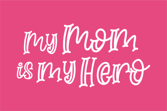 Moms Crafter Font PNG with transparent background - Preview 1