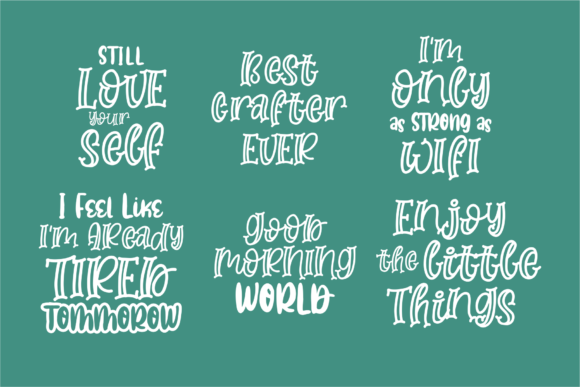 Moms Crafter Font PNG with transparent background - Preview 2