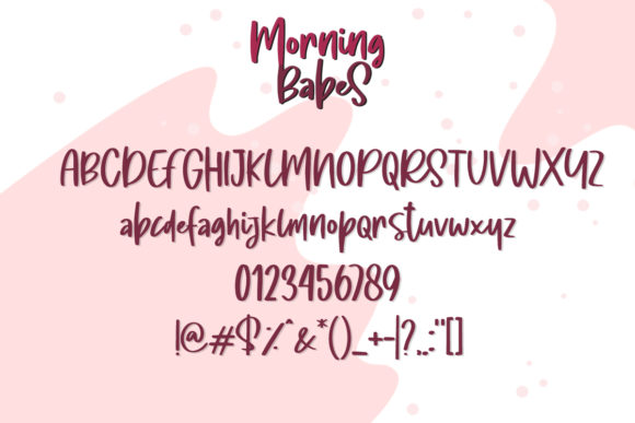 Morning Babes Font font preview - 1