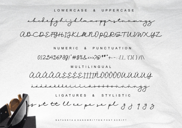Natassya Font PNG with transparent background - Preview 5