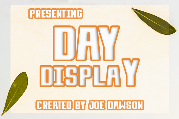 Day Display Font - Preview 2