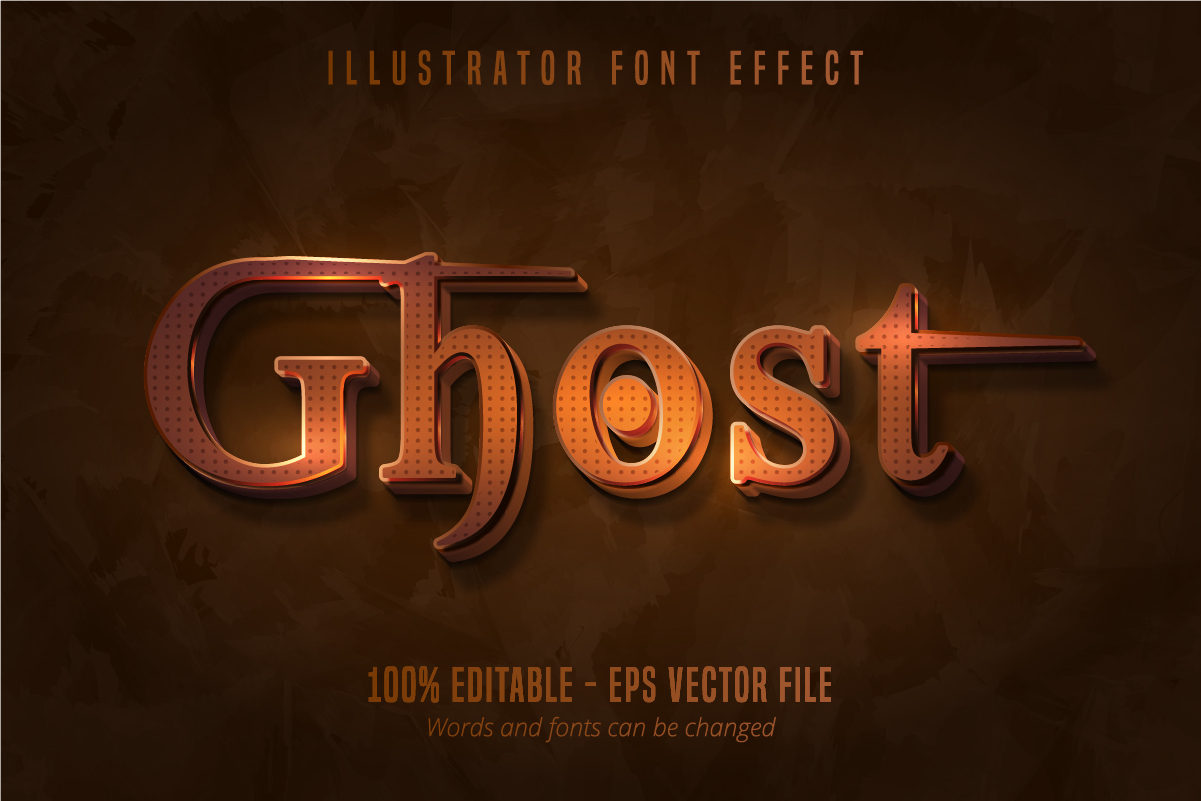 Ghost Text, 3D Editable Font Effect Graphic by DesignVectx · Creative ...