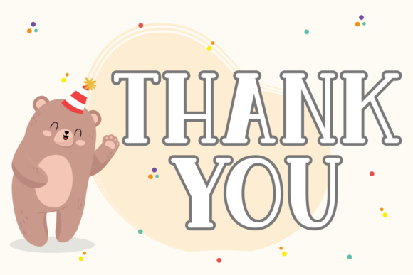 Happy Bearday Font PNG with transparent background - Preview 3