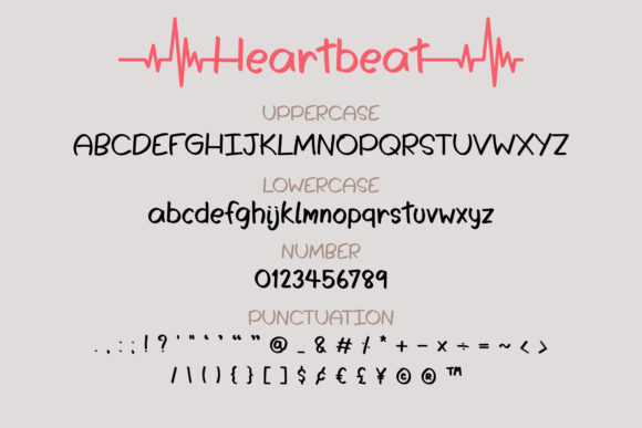 Heartbeat Font - Preview 2