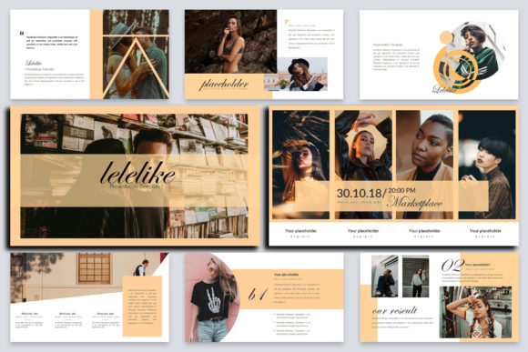 Preview of Lelelike Lookbook - Stylish Powerpoint fashion presentation template