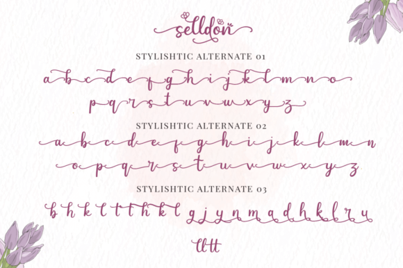 Selldon Font font preview - 3