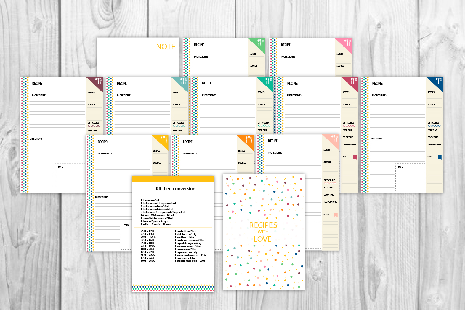 REcipe Book, Cookbook, Recipe Binder