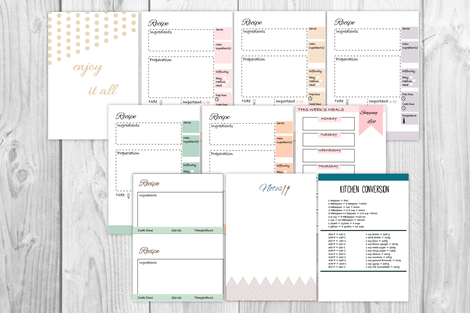 Recipe Book, Recipe Binder, Cookbook
