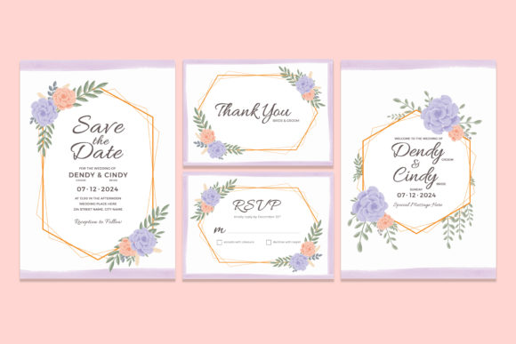 Watercolor Wedding Invitation Template