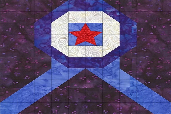 Patriotic Sampler Block 01 - Ribbon