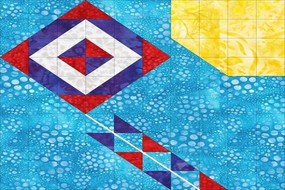 Patriotic Sampler Block 04 - Kite